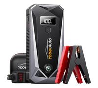 Booster de Batterie Auto Portable YaberAuto 5500A 12 V pour tous moteurs essence et pour moteurs diesel jusqu’à 10,0 L, 99,16 Wh, câbles de démarrage de sécurité, lampe intégrée