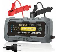 Booster de Batterie, Démarreur Auxiliaire pour Voiture 2000A de Courant de Démarrage / 3000A de Courant de Pointe, avec Pinces Intelligentes, Lampe LED et Power Bank USB