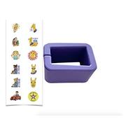 Booster de boucle de ceinture de sécurité de voiture sans BPA - Maintient votre réceptacle stable et droit - avec ensemble d'autocollants de sécurité pour enfants (1 lot, court, boucle à clipser)