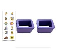 Booster de boucle de ceinture de sécurité de voiture sans BPA - Maintient votre réceptacle stable et droit - avec ensemble d'autocollants de sécurité pour enfants (lot de 2, court, boucle à clipser)