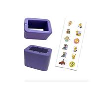 Booster de boucle de ceinture de sécurité sans BPA pour voiture - Garde votre récepteur stable et droit - Avec autocollant de sécurité pour enfants - Lot de 2 (1 haut + 1 court)