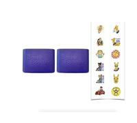 Booster de boucle de ceinture de sécurité sans BPA pour voiture - Maintient votre récepteur stable et droit - Avec autocollant de sécurité pour enfants (lot de 2, haut, boucle à tirer)