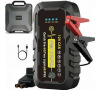 Booster de démarrage Portable pour Batterie de Voiture avec 2000 A de Puissance de crête pour véhicules 12 V avec Lampe de Poche LED