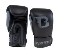Booster Fightgear Gants de boxe Rapid Strike Pro série 1 en cuir véritable, noir/gris, 340 g