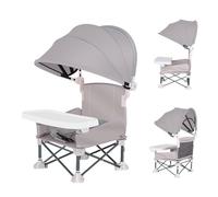 Booster High Chair - High Chair Booster Seat, Portable High Chair | Foldable Booster Seat for Outdoor Picnics, Baby Camping Chair with Tray, Folding Toddler Booster Seat, Portable High Chair Seat Ba