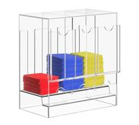 Booster Pack Case - Distributeur de cartes en acrylique transparent à 3 emplacements | Organisateur pour jeux, affaires, commerce, maison, sport, chambre à coucher