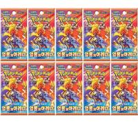 Booster Pokemon sv9a - Écarlate & Violet : Heat Wave Arena (Édition Coréenne Officielle, 5 Cartes par Booster, Scellé & Protégé, Équivalent Rivalités Destinées) (10X Boosters)