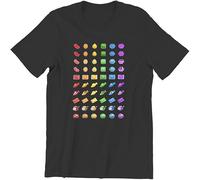Booster Rainbow Round Collar Tshirt Candy CR@u@s@h Saga Pure Cotton Basic T Shirt Men Clothes Fashion Fluffy Black