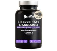 BOOSTIES Magnésium Bisglycinate, Enrichie vitamine B6 & D3- 1927 mg de magnésium - Haute Absorption - Réduction de la Fatigue, Détente & Sommeil - Vegan, Sans OGM, Fabriqué en Europe - 120 Gélules