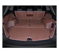 Boot Mat Weather Car Mat for Car Protection Con Accessoires Tapis Revêtement Coffre Cuir Imperméable Modification Intérieure pour Skoda Kodiaq 2017 2025 Voiture 5 7(5 Seat,Full Coffee)