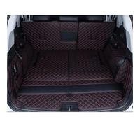 Boot Mat Weather Car Mat for Car Protection Con Tapis De Protection Coffre en Cuir Accessoire Modification Intérieure pour GAC Trumpchi GS8 2023(Ffull Set Black Red,Gasoline)