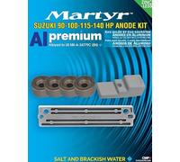 Boot & Motor Suzuki Jeu d'anode en aluminium pour 90-140 ch