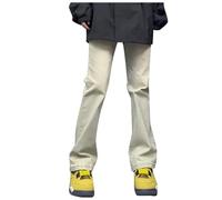 Bootcut Y2k Jean évasé pour femme Pantalon évasé pour femme Pantalon en denim streetwear Automne Hiver Pantalon en jean skinny Fit Denim Pantalon évasé Pantalon long, Jaune clair., L