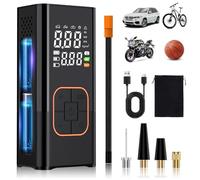 BOOTEEK Compresseur à Air Portatif,Gonfleur Pneus Voiture Sans Fil avec Jauge,150PSI Compresseur Voiture Portable,Accessoire Voiture pour Hommes,Gonfleur Electrique pour Voiture Vélo Moto Balle