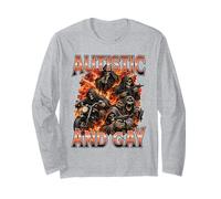 Bootleg autiste Gay Grim Reaper Biker Dark Fantasy Bootleg Manche Longue