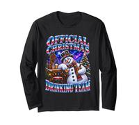 Bootleg Official Christmas Drinking Team Bonhomme de Neige de Noël Manche Longue