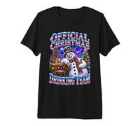 Bootleg Official Christmas Drinking Team Bonhomme de Neige de Noël T-Shirt Haut de Gamme