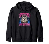 Bootleg Spitters are Quitters Funny Cat Meme Humour Adulte Sweat à Capuche