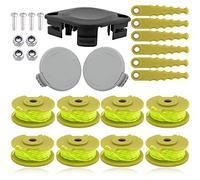BOOTOP PIN ACFHRL2 Lot de 23 têtes de débroussailleuse à lame avec bobine de rechange AC80RL3, capuchon de bobine AC14HCA compatible avec Ryobi 18 V 24 V 40 V