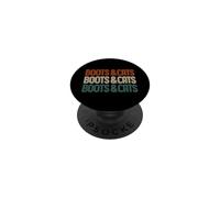 Boots and Cats Funny Beatbox Chat Musique Rétro PopSockets PopGrip Adhésif