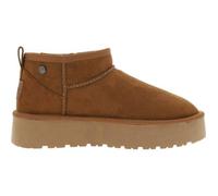 Boots basses végans - Refresh - Beige - Tige mi-haute 8 cm - Semelle plateforme 4,5 cm - Talon plat 40
