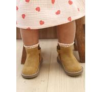 Boots bébé fille cuir zippées camel 19