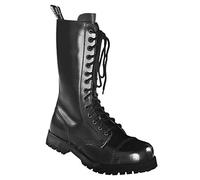 Boots & Braces Bottes rangers avec lacets 14 trous, Noir - Noir - Noir, 41 EU / 7 UK EU