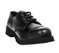 Boots & Braces Chaussures Rangers à 3 trous, noires, pointure, Noir , 45 EU