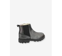 Boots cuir fille Groofit gris 36