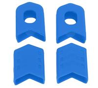 Boots de manivelle 4pcs | Pièces de cyclisme en plastique robustes | Shell Protector pour les manivelles routières/empêche les rayures et les fissures | Simple à installer et à (Blue)