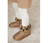 Boots déperlantes zippées fourrées bébé camel 24