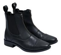 Boots d'équitation en cuir végétalien enfant Equipage Farrow Noir 34