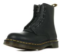 Dr Martens Femmes 1460 Pascal Zip Avant Jaune Couture En Noir Taille UK 3 - 9