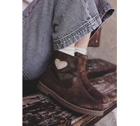 VERTBAUDET Boots coeur en cuir fille collection maternelle bronze 27