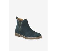 VERTBAUDET Boots élastiquées cuir fille collection maternelle vert 28