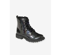 Boots enfant fille vernies synthétique zippées noir 28