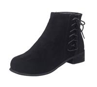 Boots Femme Avec Fermeture Éclair Chaussures Bout Rond Élégantes Bottes Confortables Mode Marche Boots Décontracté Antidérapantes Bottine Automne Hiver pour Travail Ville Sorties Quotidiennes