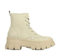Boots Femme - Buffalo Aspha RLD - Talon Compensé 5cm - Beige Synthétique - Lacets 40