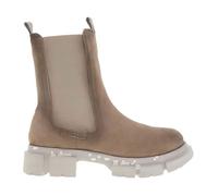 Boots Femme - Bugatti - Cuir Nubuck Beige - Talon Bottier 4,5cm - Tige mi-haute 19cm 40