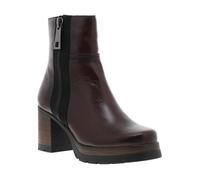 Boots FEMME Dorking en cuir bordeaux et à zip 37