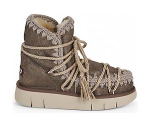 Boots femmes Mou BOUNCE BOOT SCOUBIDOU LACE SPECIAL LEATHER Marron 38