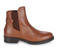 Boots femmes Tommy Hilfiger TH LEATHER FLAT BOOT Marron 38