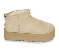 Ugg - Bottines à plateforme - W Classic Ultra Mini Platform Sand pour Femme en Laine - Taille 9 US - Marron Marron 9 US