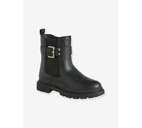 Boots fille zippées synthétique noir 38