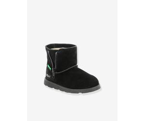 Boots fourrées cuir fille Aldiza noir 32