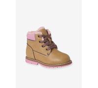 Boots fourrées lacées fille collection maternelle camel 29