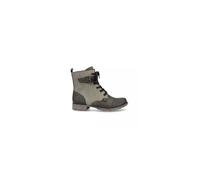 Boots fourrées Rieker femme kaki - Hauteur de tige moyenne - Talon décroché bas 3cm - Fermeture zip 38