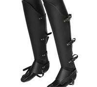 Boots Greaves De Renaissance Médiévale Chaussures Couvertures PU Le Cuir Bottes De Pirate Couvertures Chevaliers Gardes De Jambe Fausse Costume Steampunk