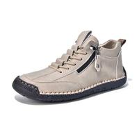 Boots Homme en Cuir Bottine Femme Homme Imperméable Chaussures de Sécurité Hommes Antidérapantes Botte Mocassin Confort Chaussures de Travail Impermeable Chaussure Ville Bottes Courtes Basket Montante