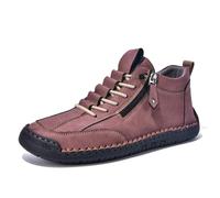 Boots Homme en Cuir Bottine Femme Homme Imperméable Chaussures de Sécurité Hommes Antidérapantes Botte Mocassin Confort Chaussures de Travail Impermeable Chaussure Ville Bottes Courtes Basket Montante